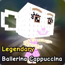 Ballerina Cappuccina brainrot from Plants vs Zombies Roblox experience.
